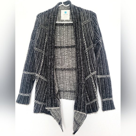 Sparrow Anthropologie Women's 100%Lamb Wool Cardigan Open Front Asym. S/M - Picture 2 of 16